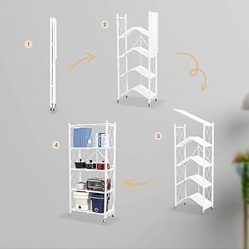 Amazon｜TANCHO折りたたみ式スチールラック【広げるだけで使える